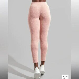 buff bunny loop yarn joggers in desert rose pink